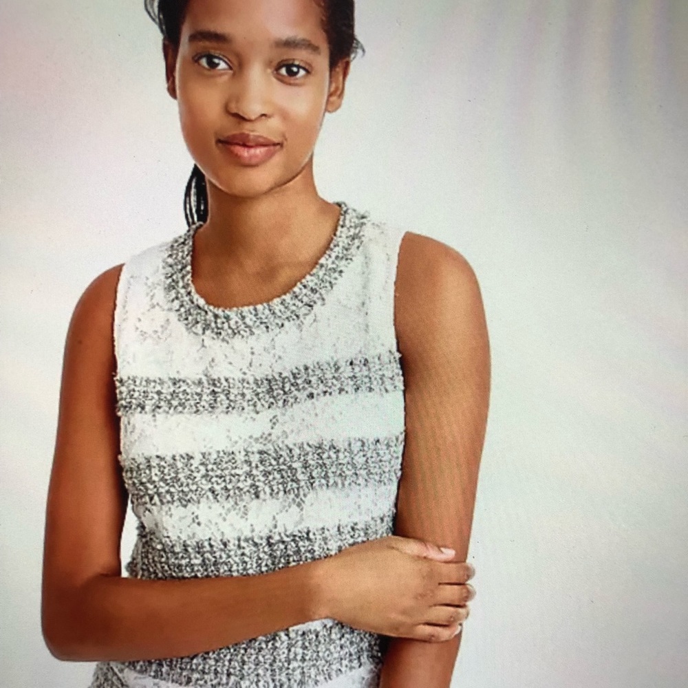 J crew Fringe Tweed Shell - Picture 6 of 8